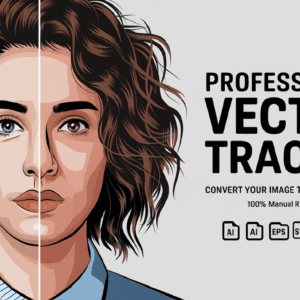 Professional vector trace, redraw, convert your logo or image to svg,eps,ai