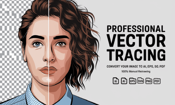 Professional vector trace, redraw, convert your logo or image to svg,eps,ai